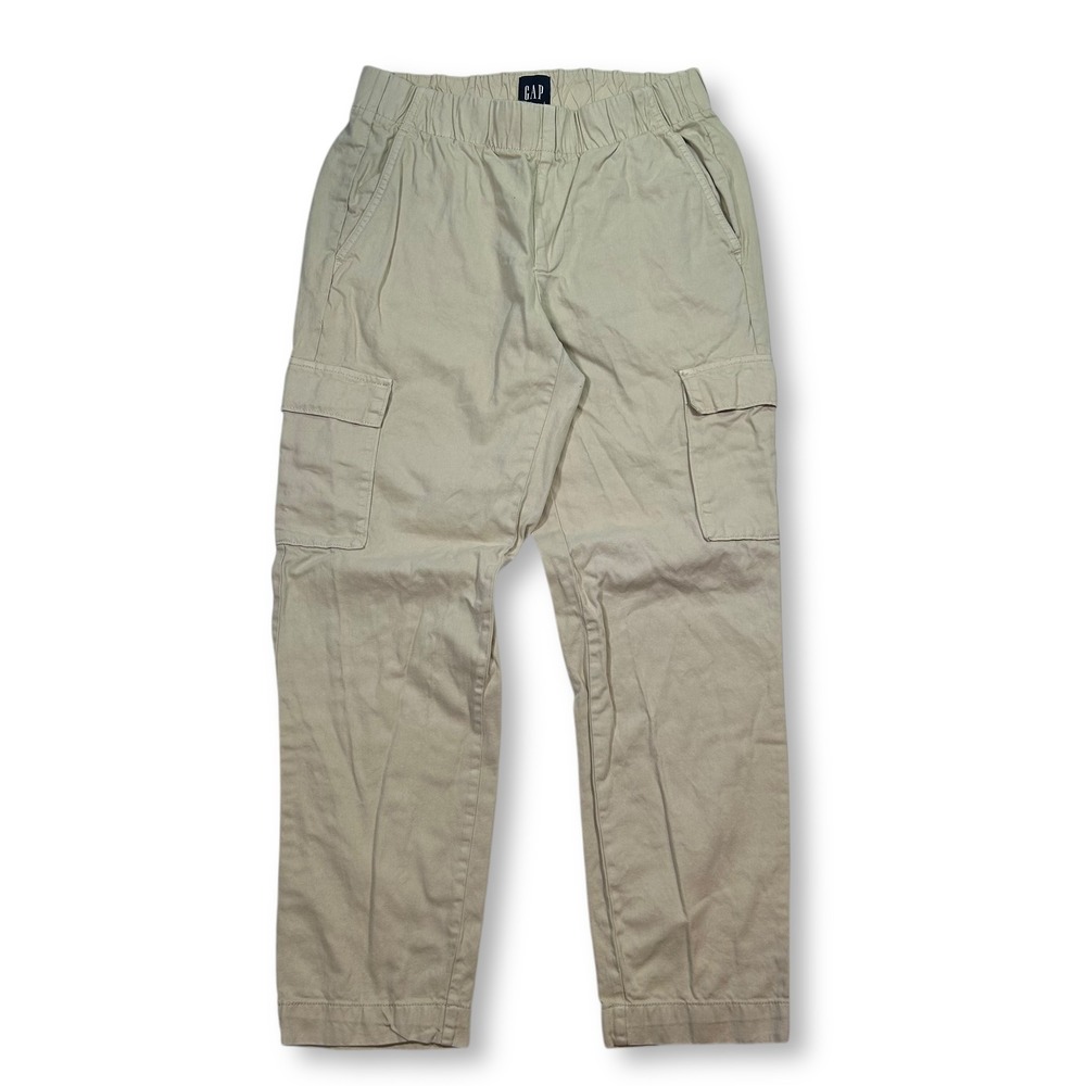 Gap Cargo Pants Elastic Waist Casual Khaki Beige Trousers Men's Size S‎